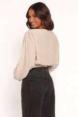 Zara Long Sleeve Top - Stone