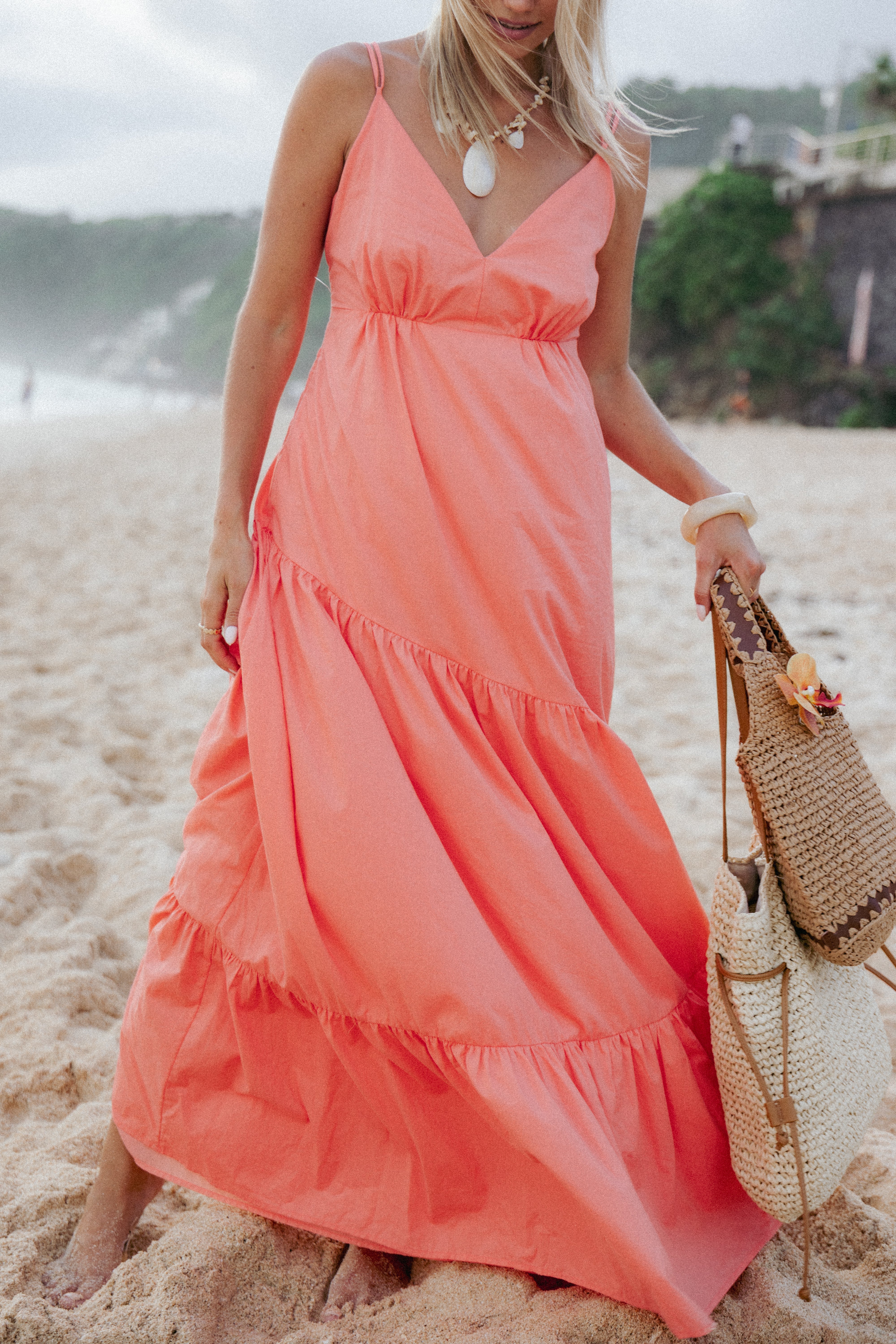 Forbes Maxi Dress - Coral