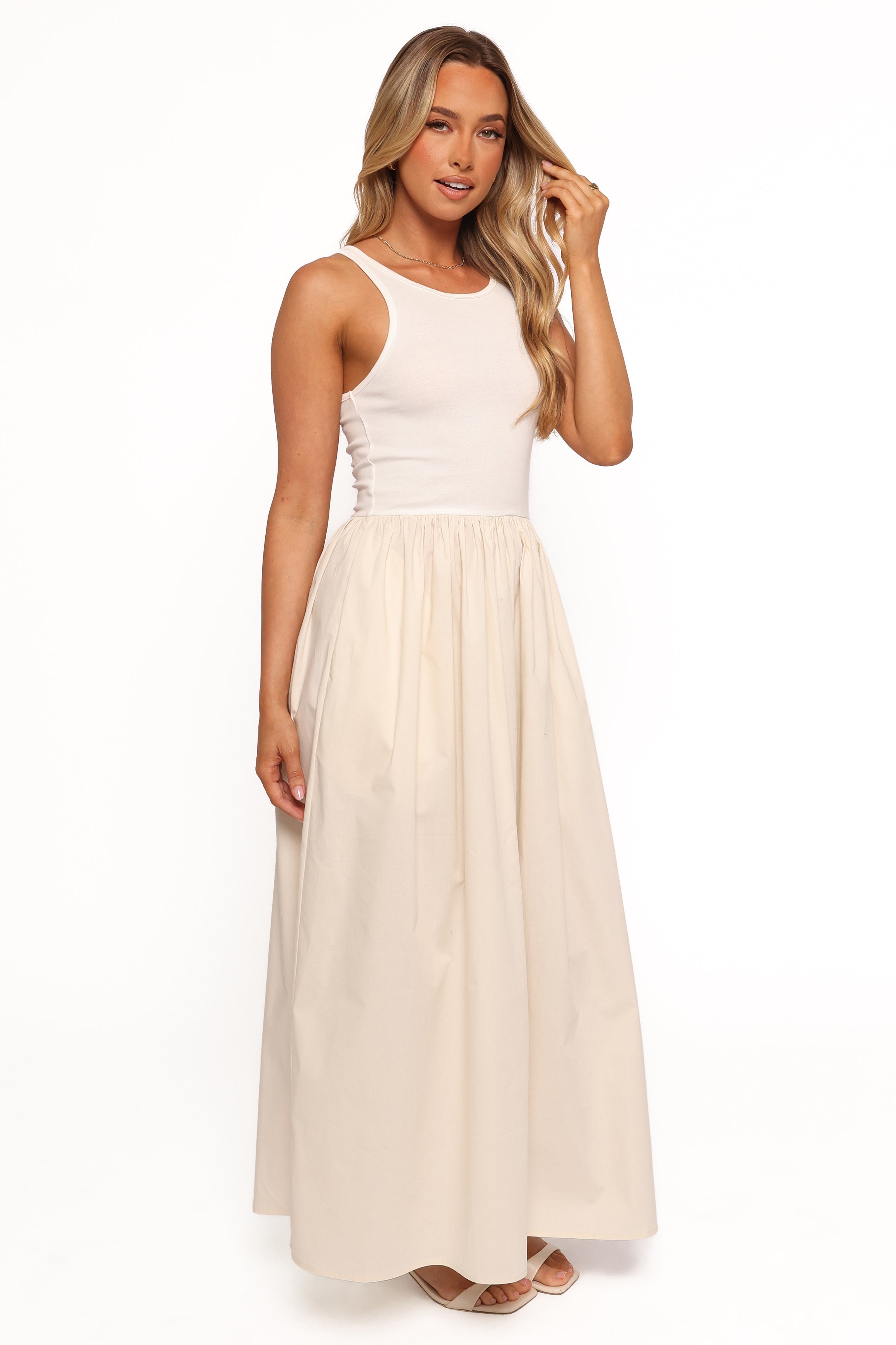 Franki Midi Dress - White Cream