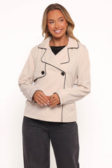 Franklin Cropped Trench - Ecru