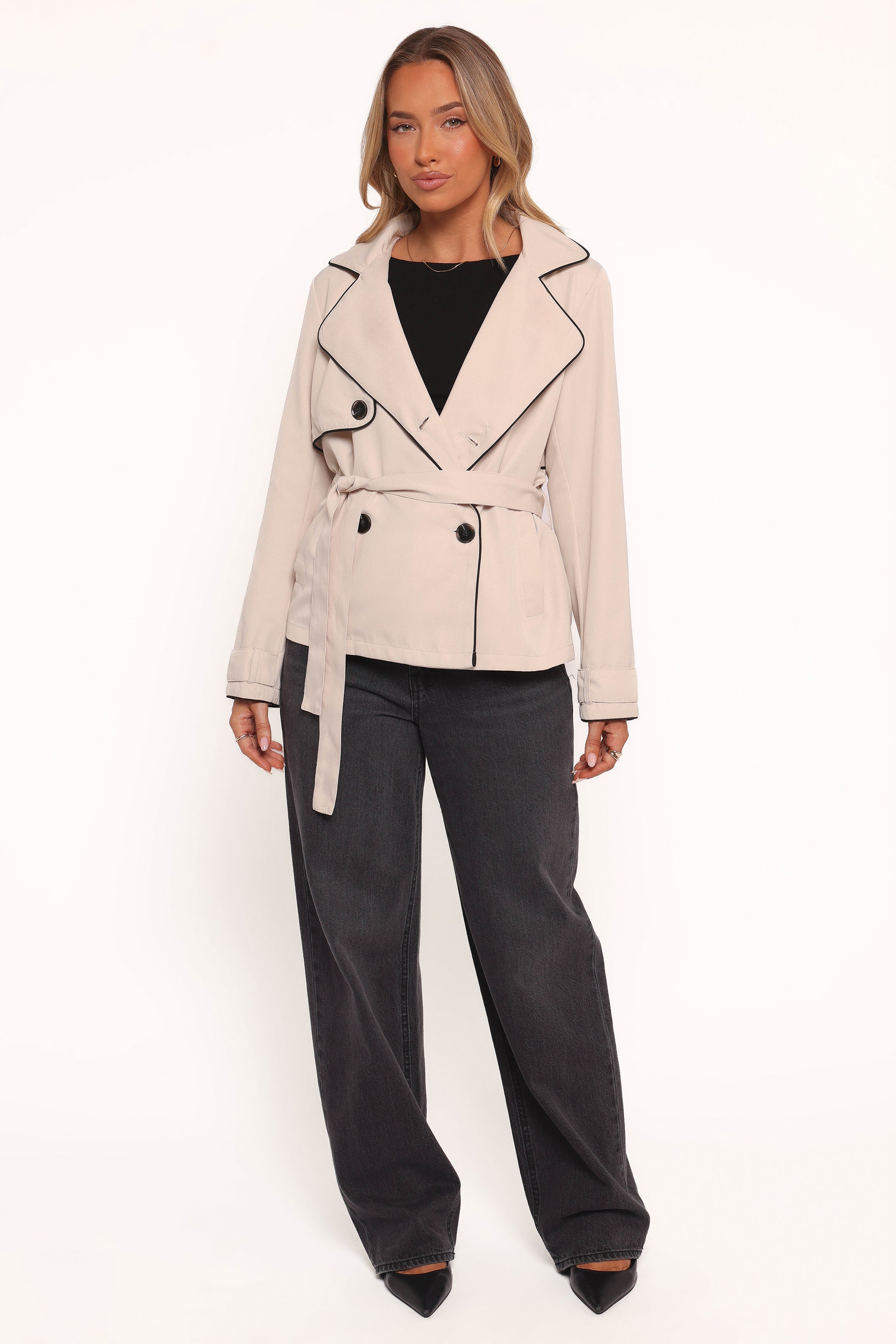 Franklin Cropped Trench - Ecru