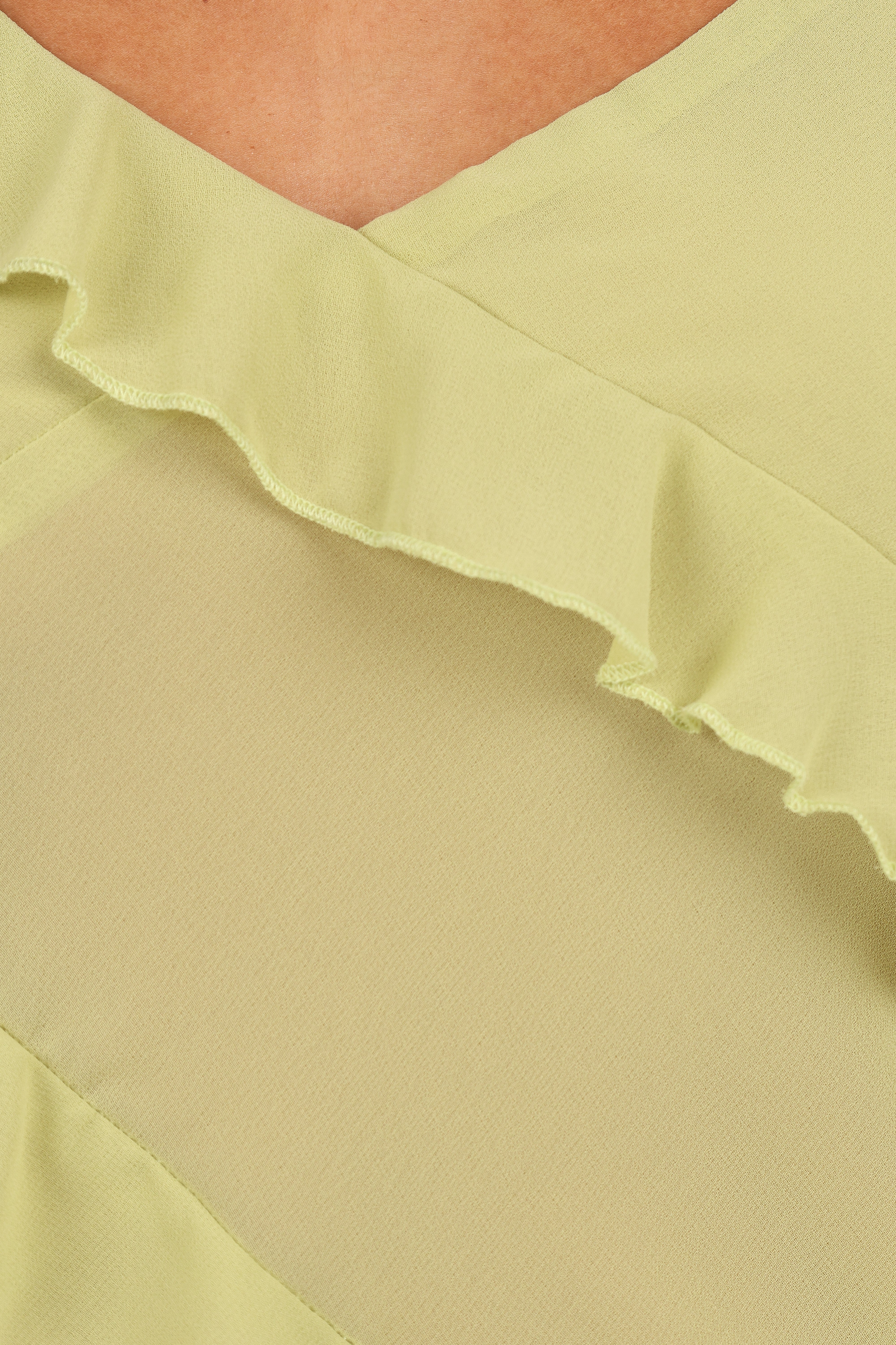 Gabrielle Ruffle Top - Meadow Green