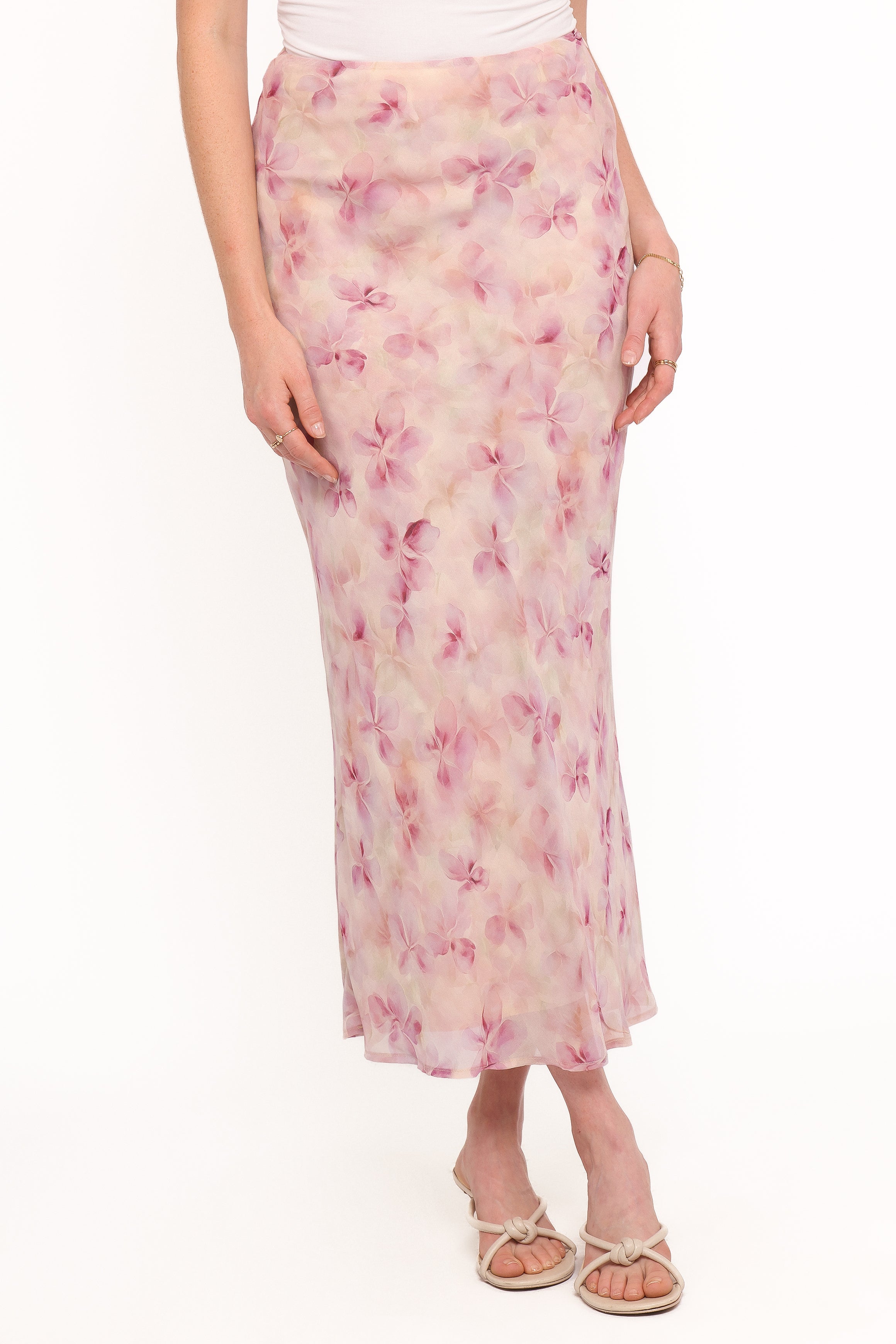 Giarda Maxi Skirt - Pink Floral