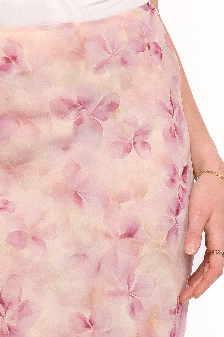 Giarda Maxi Skirt - Pink Floral
