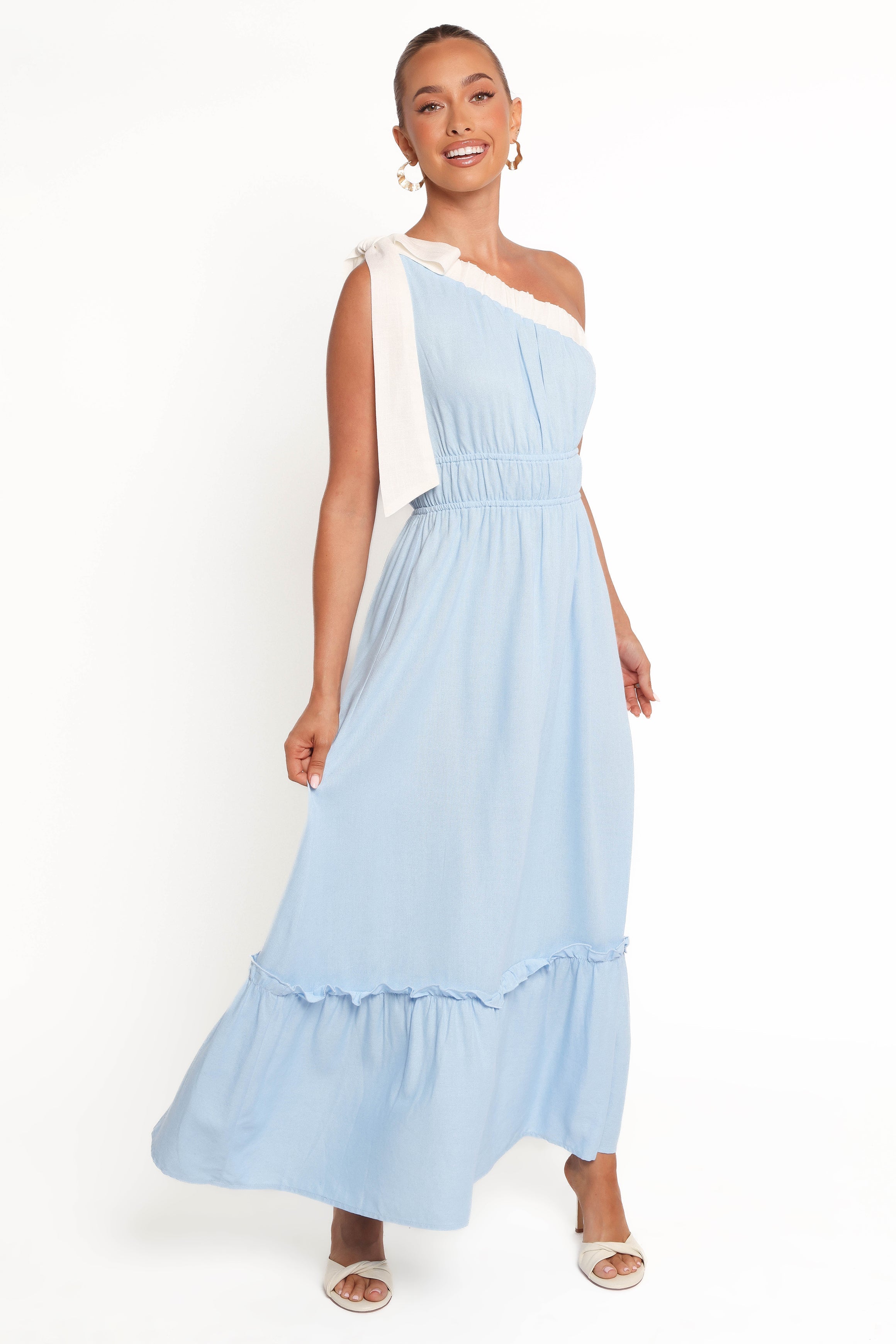 Gilda Maxi Dress - Blue/White