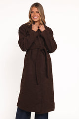 Goodie Shearling Coat - Chocolate