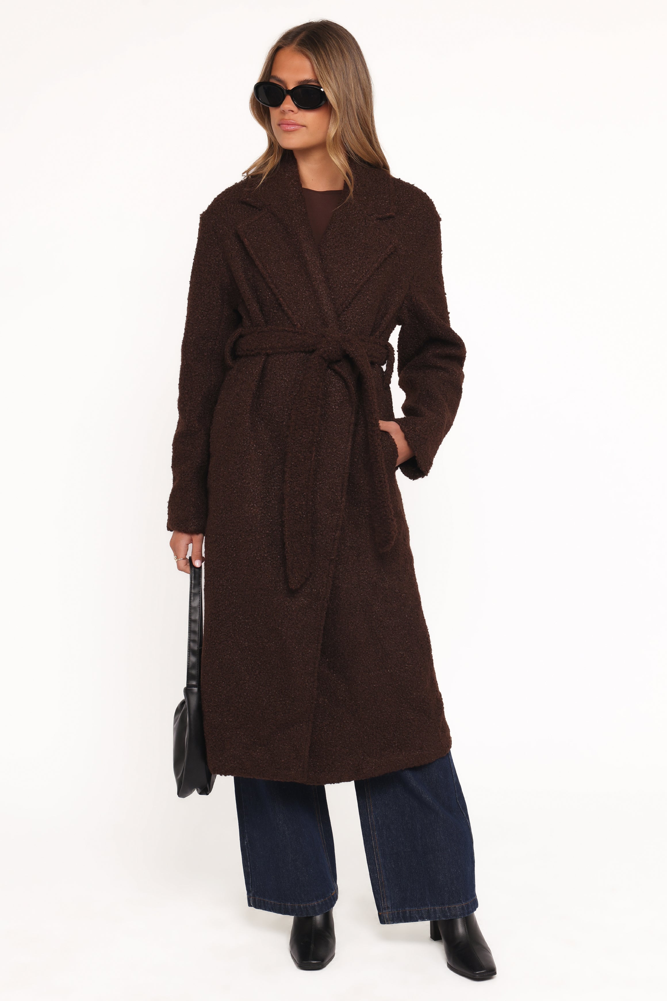 Goodie Shearling Coat - Chocolate