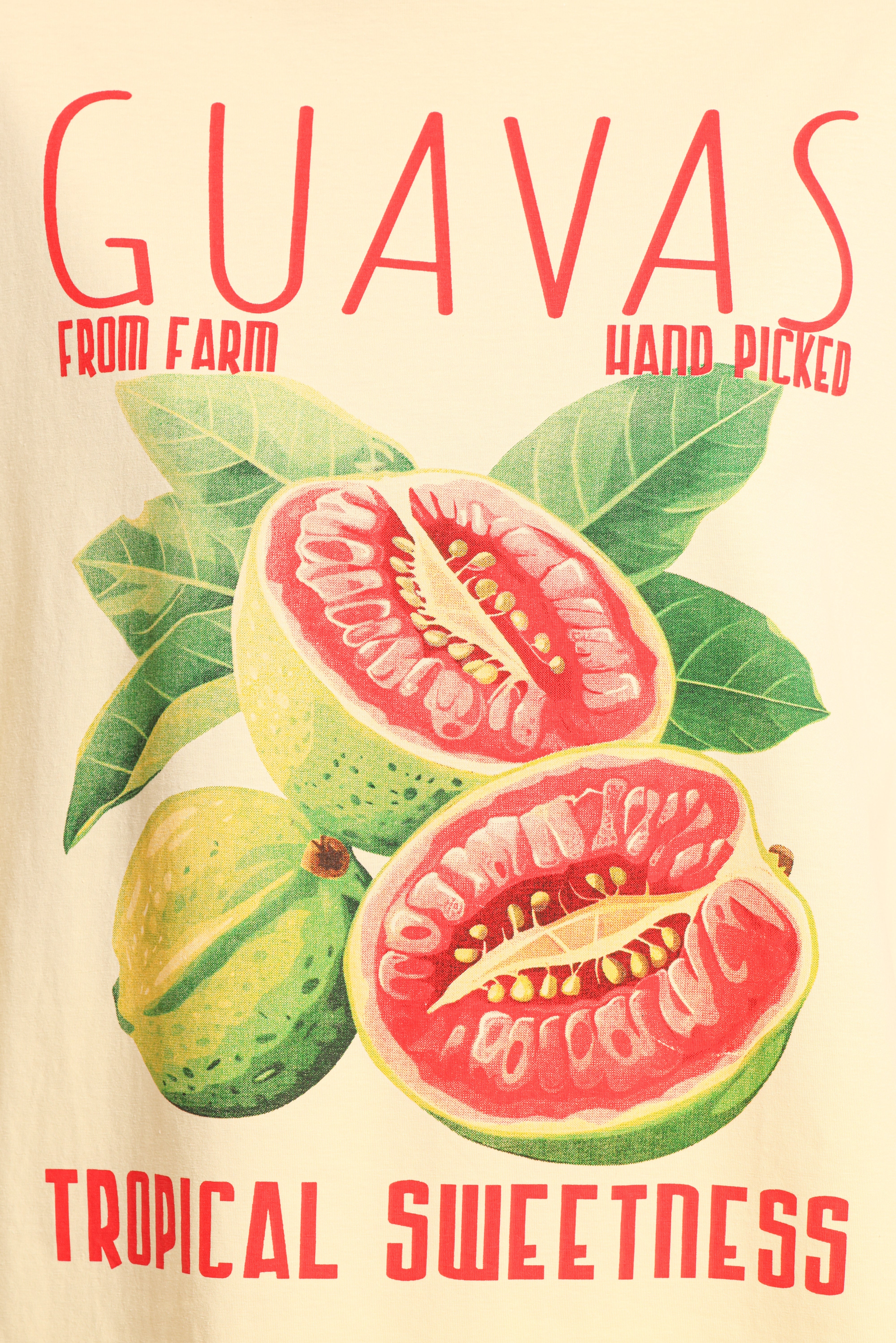 Guavas Graphic Tee - Pale Yellow