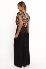 Harlow Two Piece Set - Tan Black