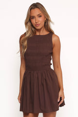 Harrison Mini Dress - Chocolate Brown