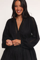 Hart Long Sleeve Mini Dress - Black