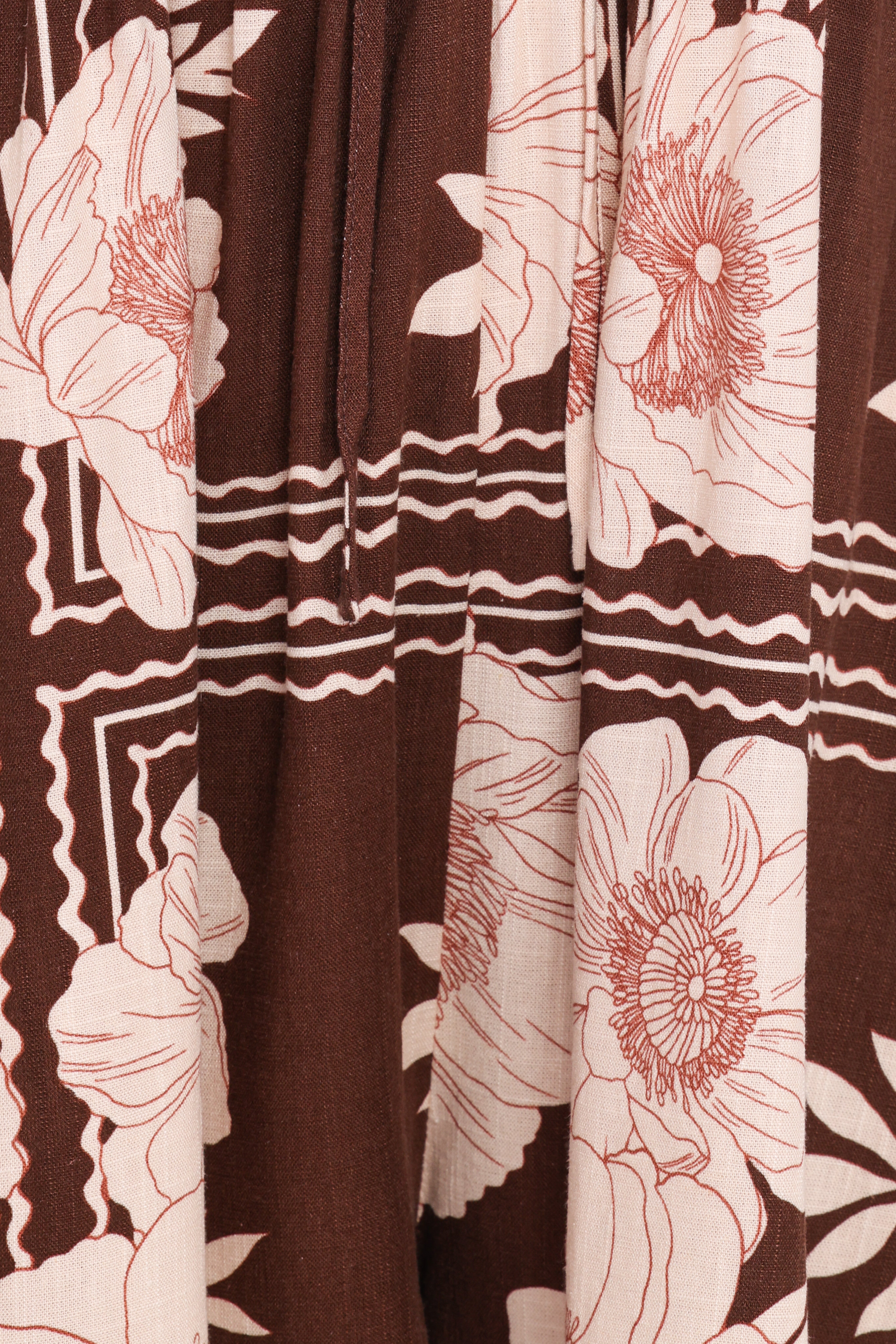 Henley Playsuit - Brown Floral