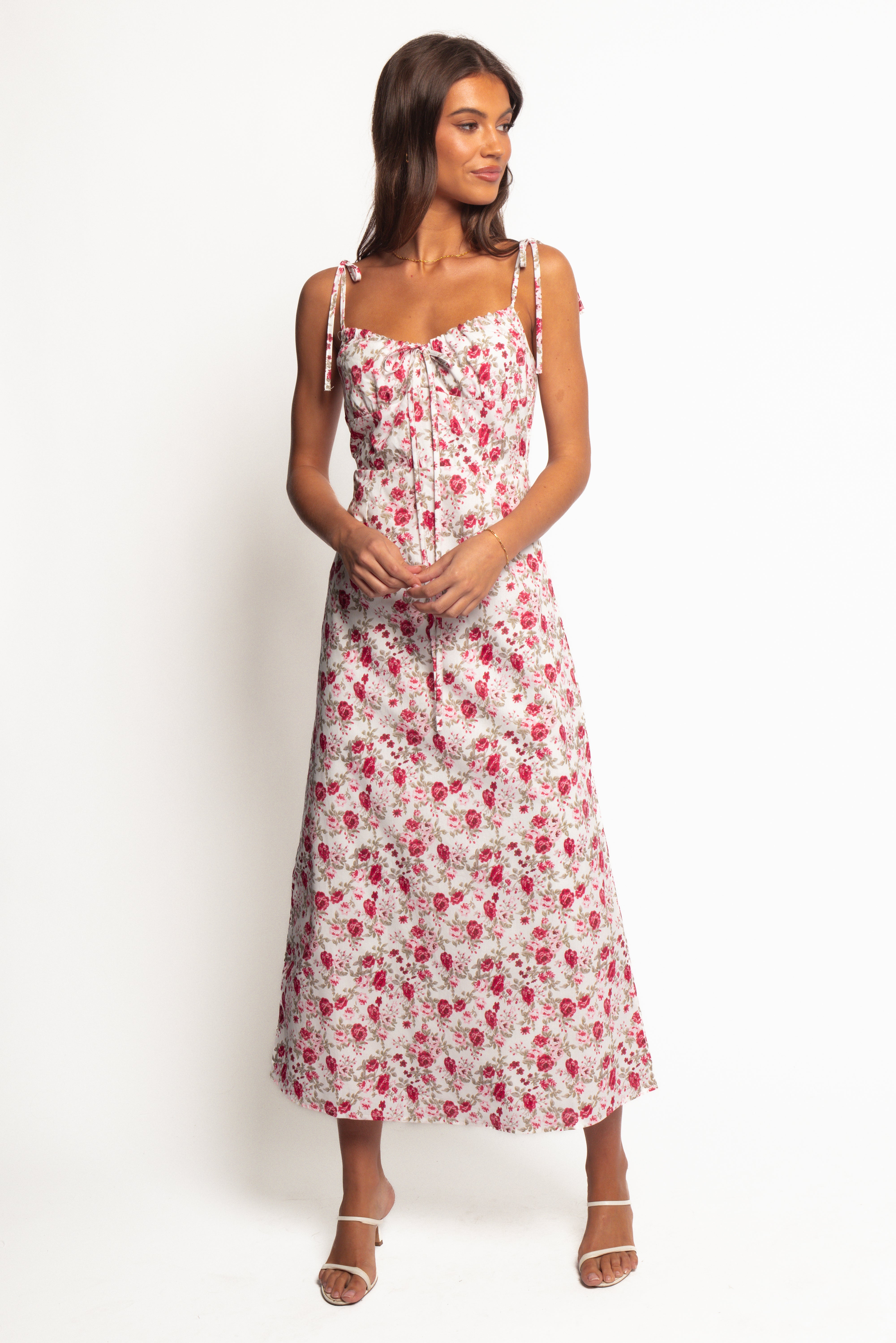 Imelda Midi Dress - Rose Print