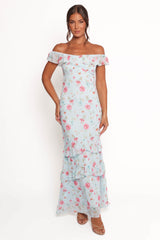 Irelynn Maxi Dress - Blue Floral