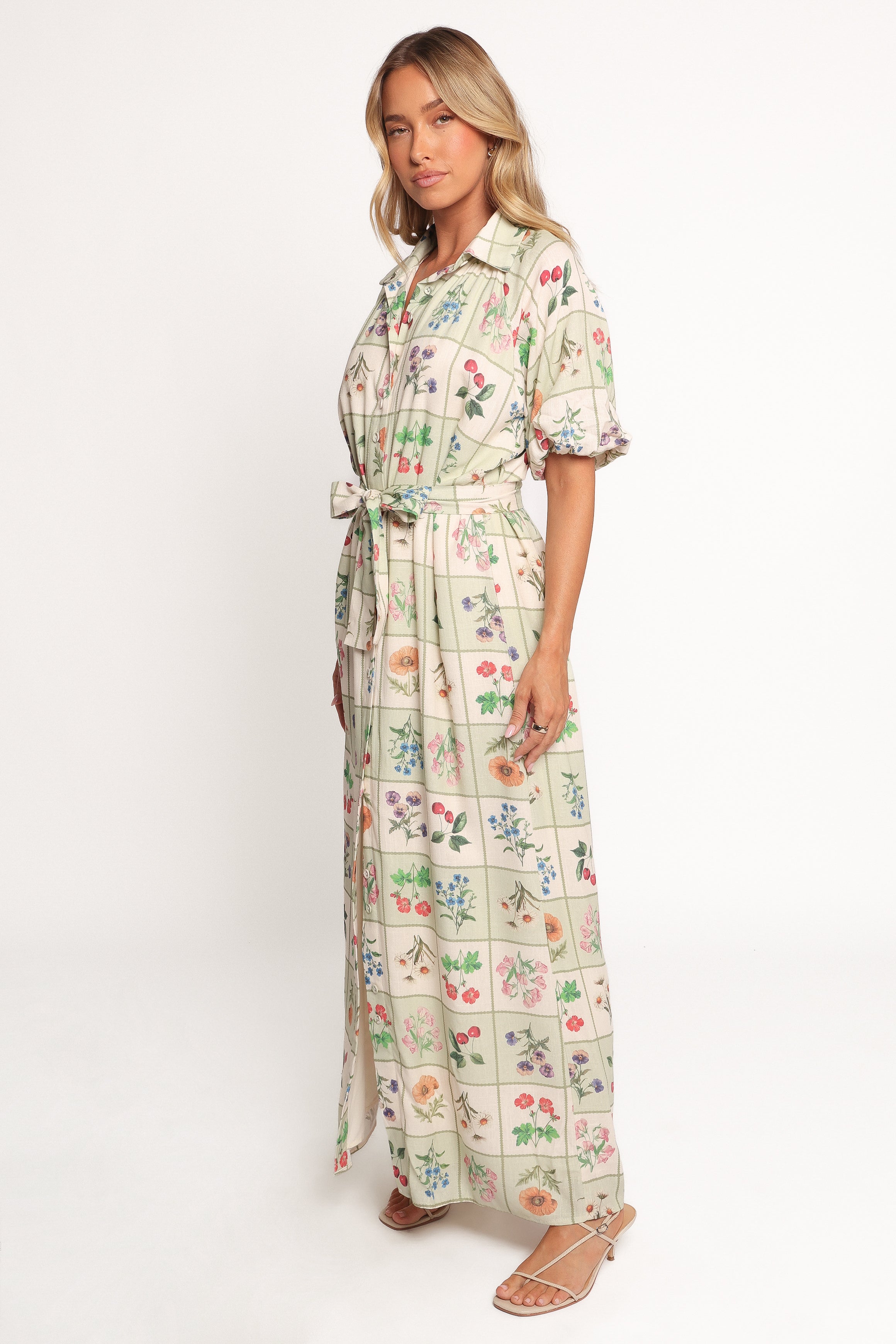 James Button Through Maxi Dress - Flower Market