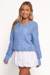 Janie Knit Sweater - Blue