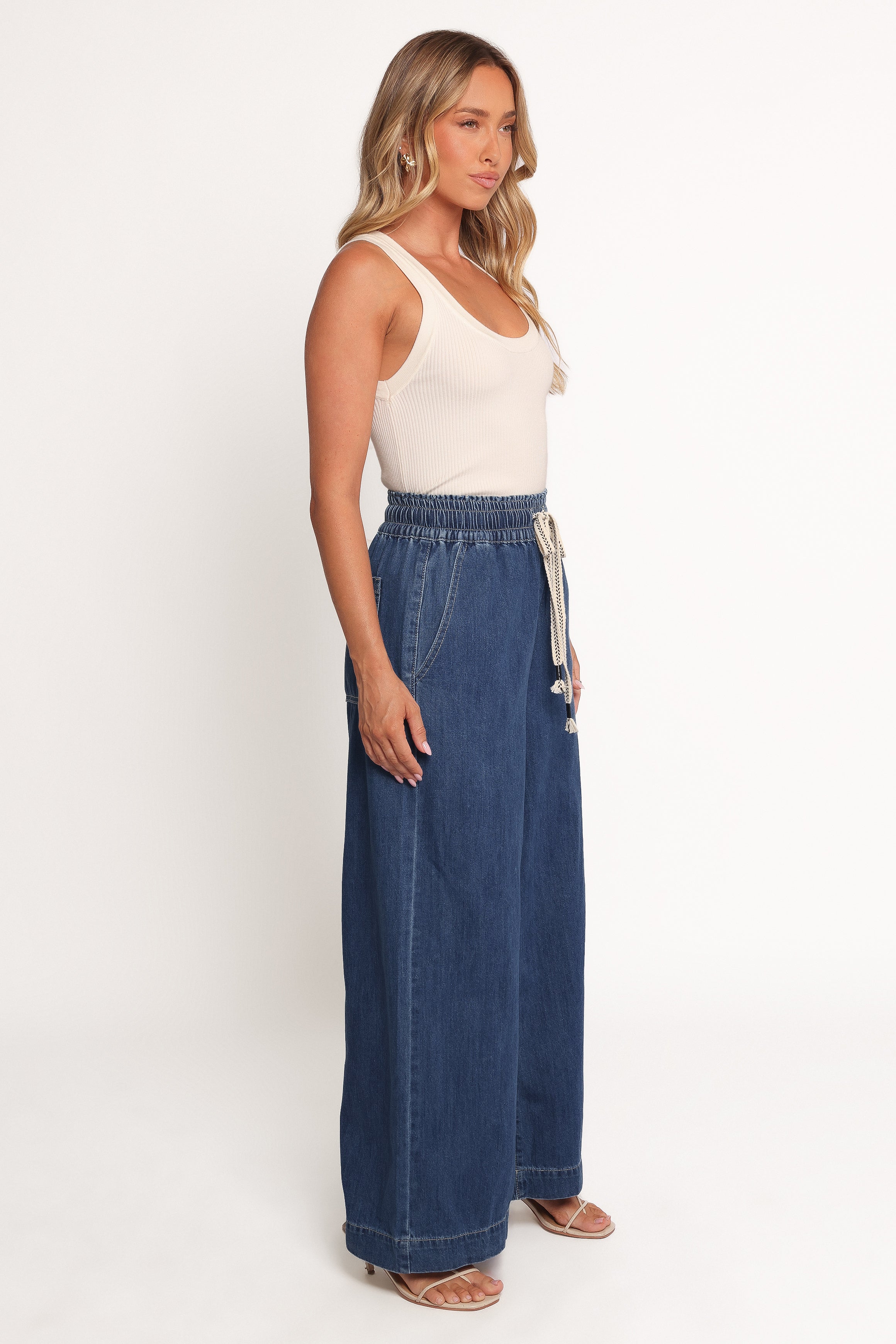 Jenni Wide Leg Pant - Denim