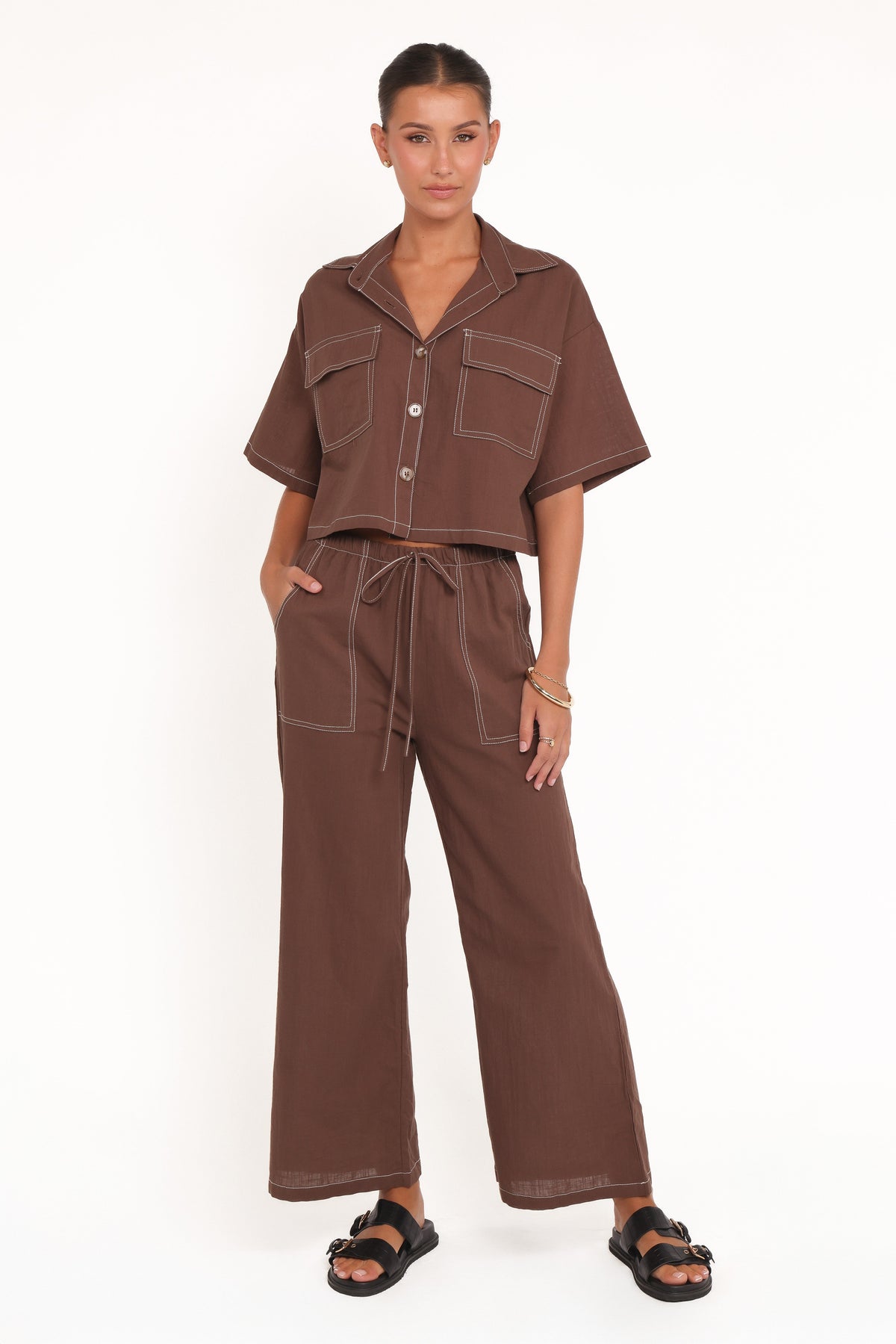 Jill Pant Set - Chocolate