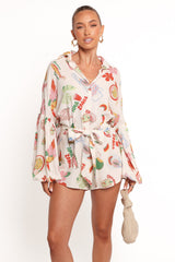 Jillia Long Sleeve Playsuit - Alfresco