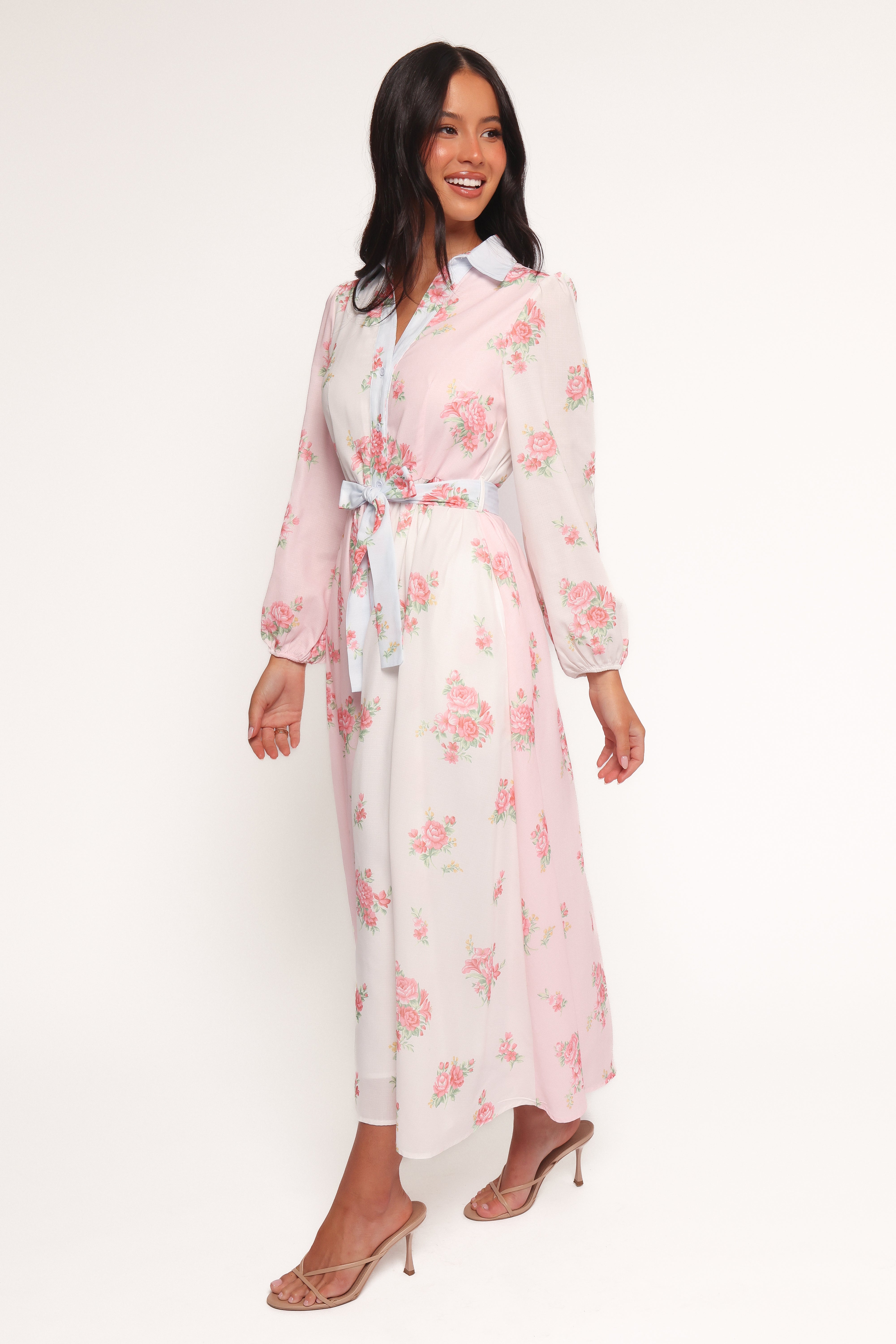 Juni Button Up Maxi Dress - Floral
