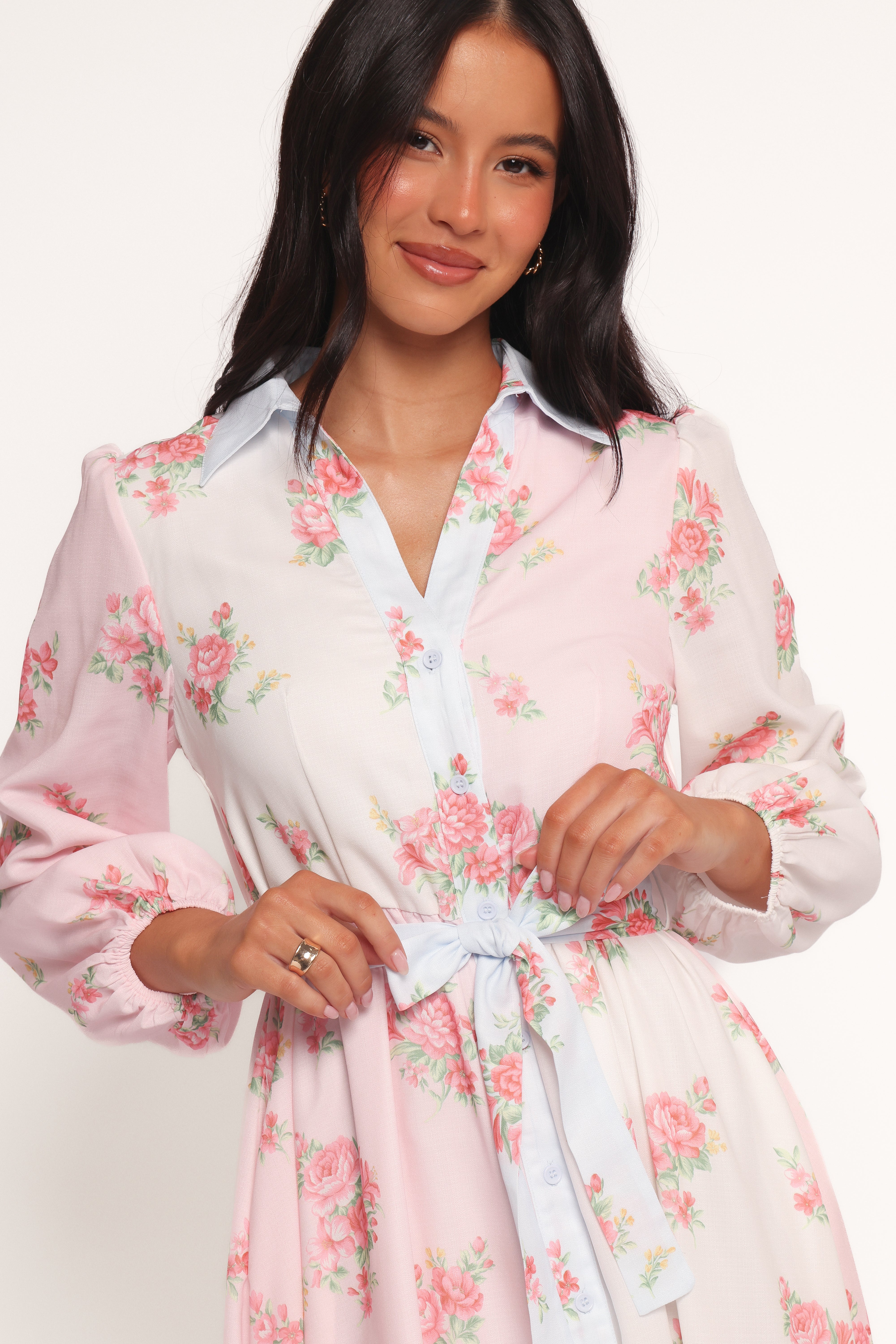 Juni Button Up Maxi Dress - Floral