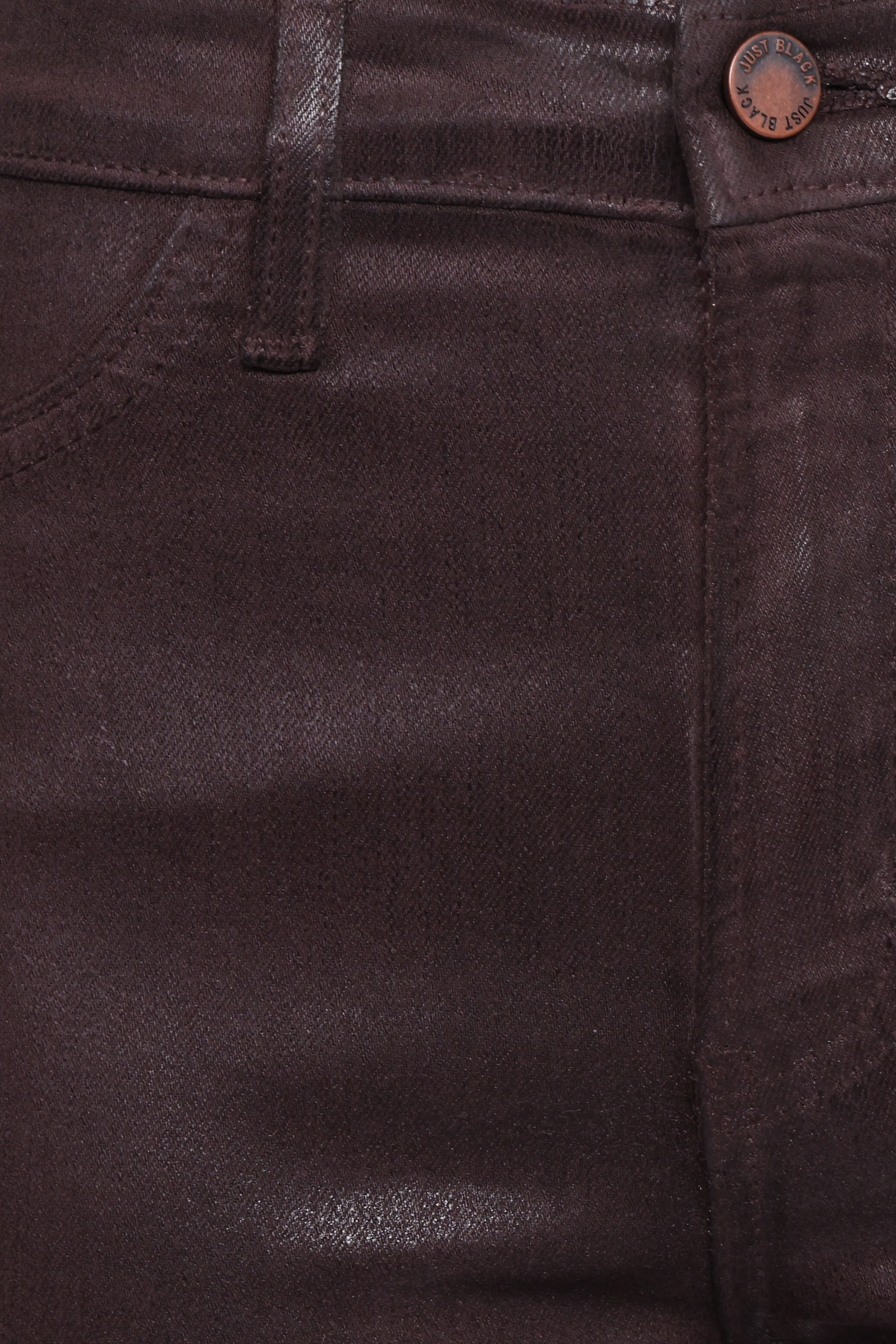 Kalindi Coated Cropped Bootcut Jean - Espresso