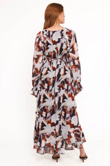 Kasey Maxi Dress - Blurred Floral