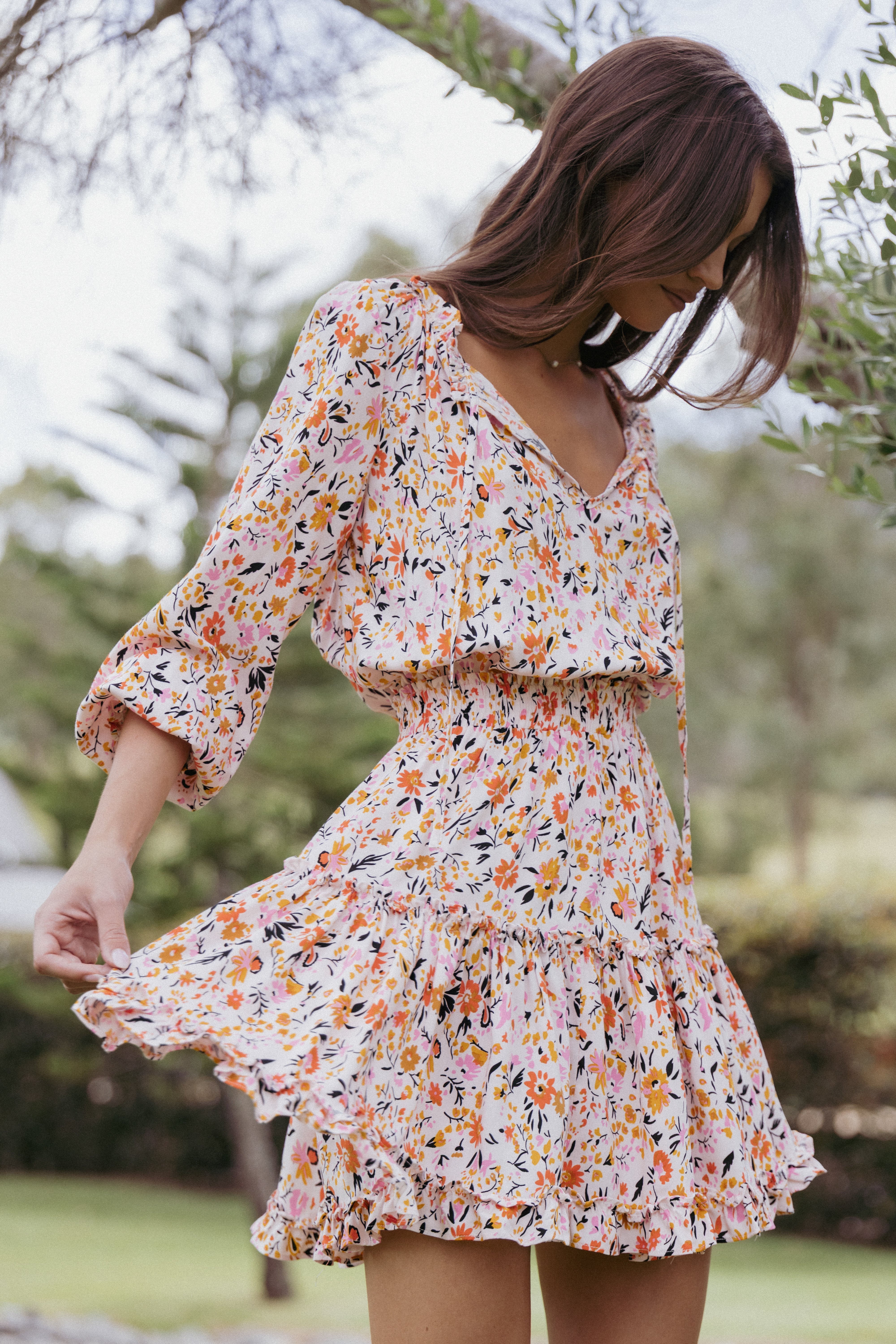 Kealan Dress - Pink Ditsy floral