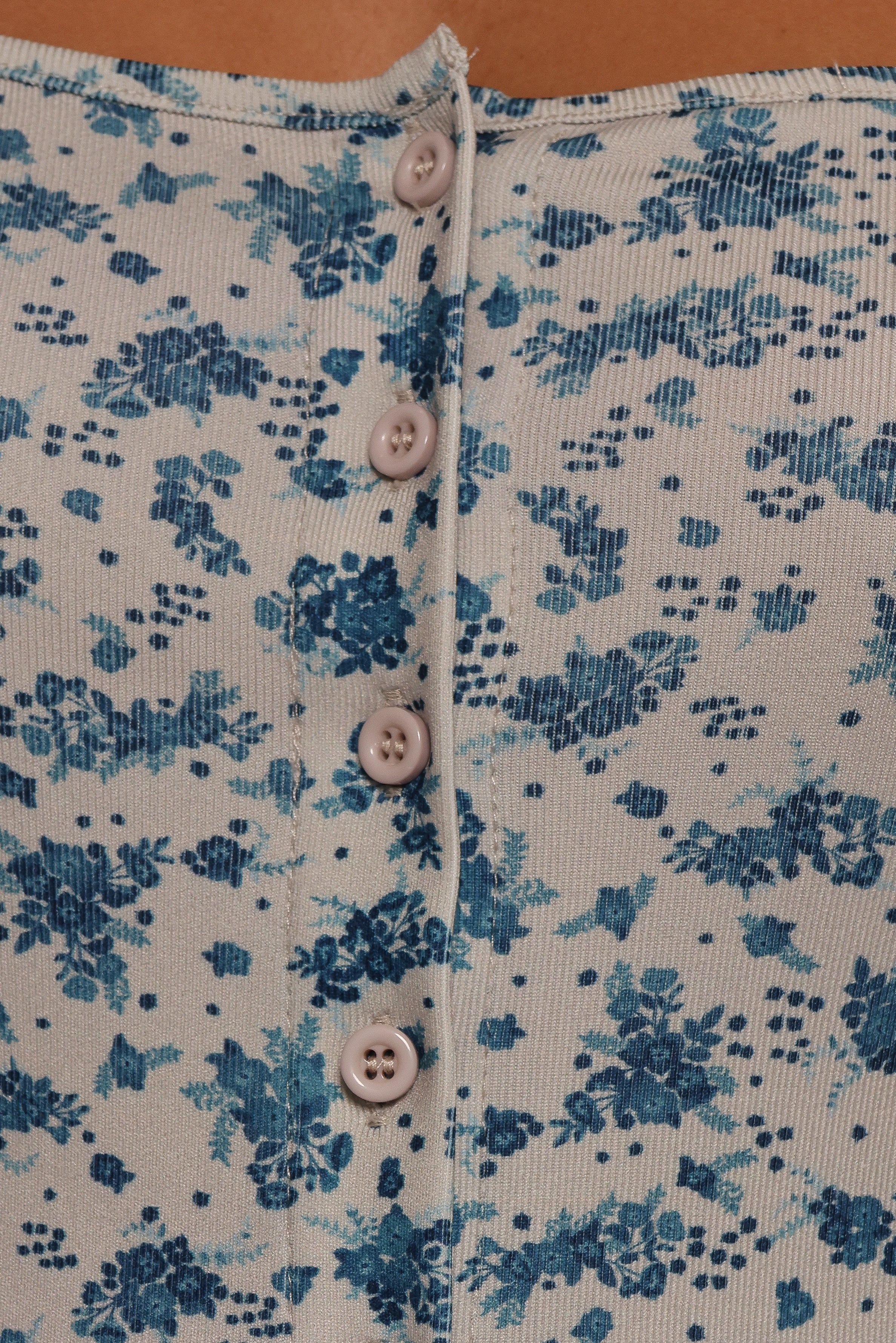 Keanu Long Sleeve Top - Blue Floral