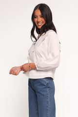 Kenna Long Sleeve Top - White