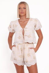 Khylani Short Set - Cream
