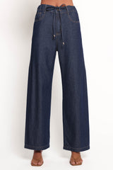 Kirie Wide Leg Denim Pant - Indigo