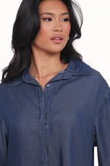 Kiya Denim Romper - Dark Denim