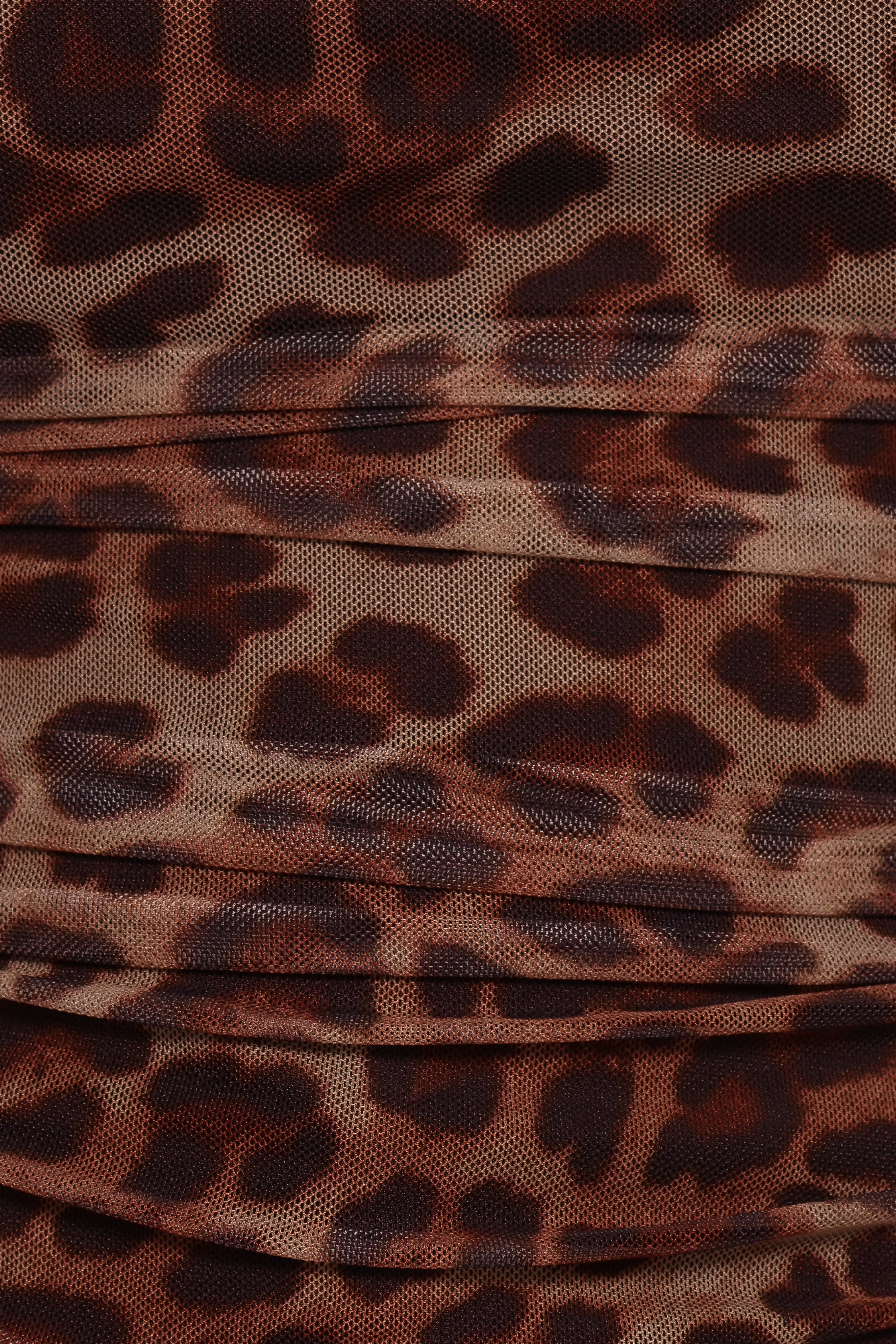 Koa Off Shoulder Top - Leopard