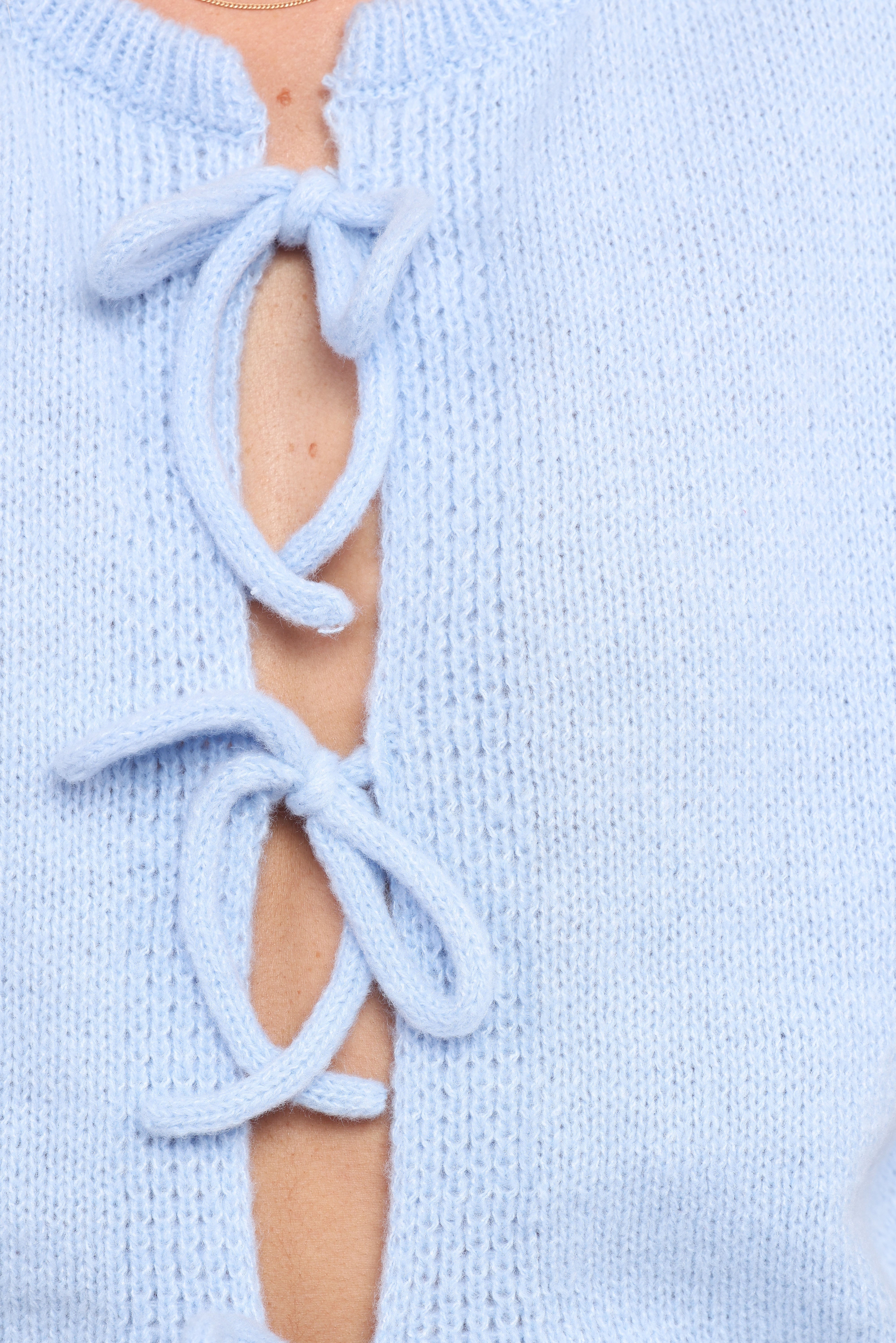 Koskie Tie Knit Top - Blue