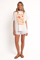 Krabi Beach Graphic Tee - White
