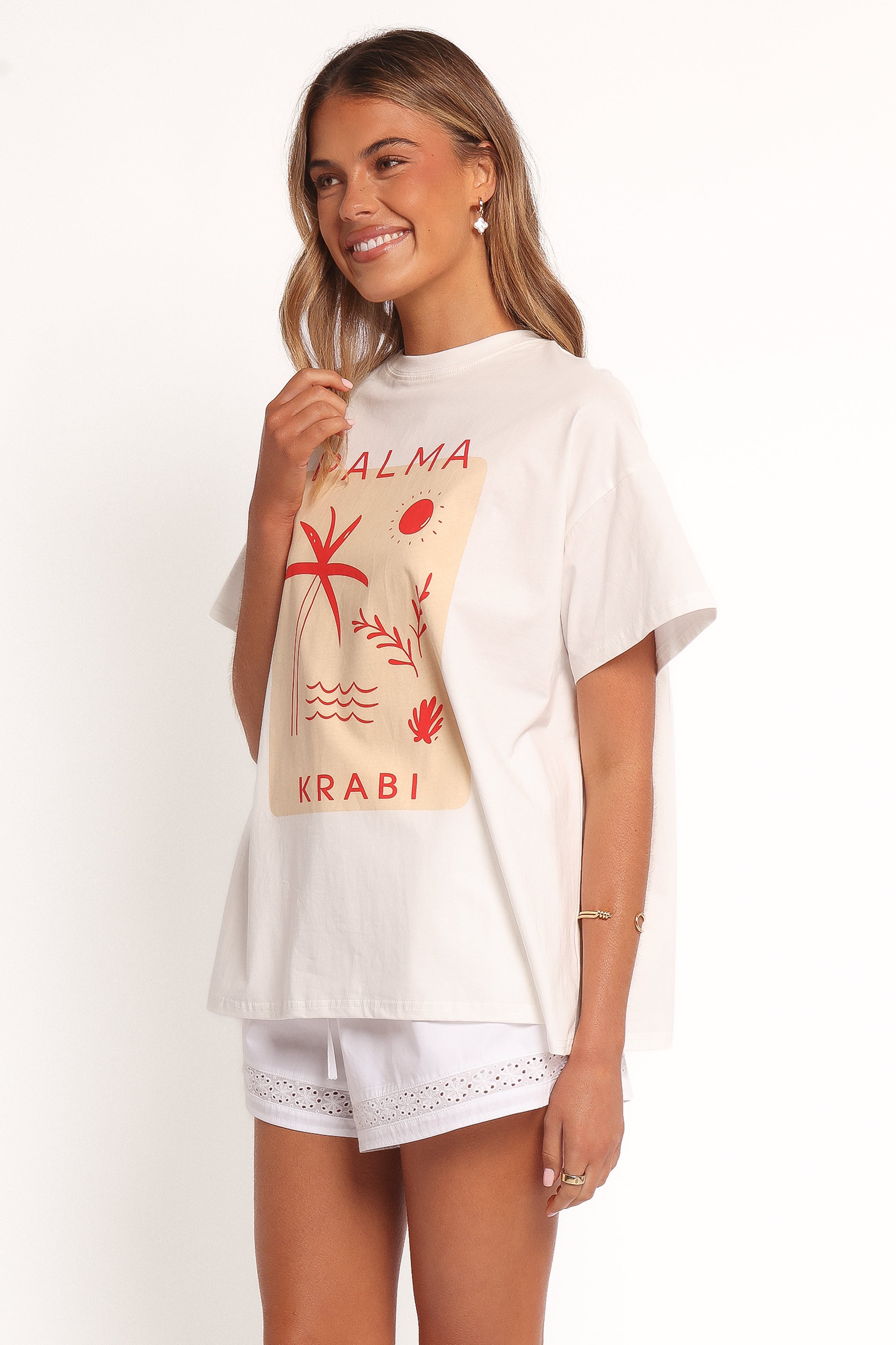 Krabi Beach Graphic Tee - White