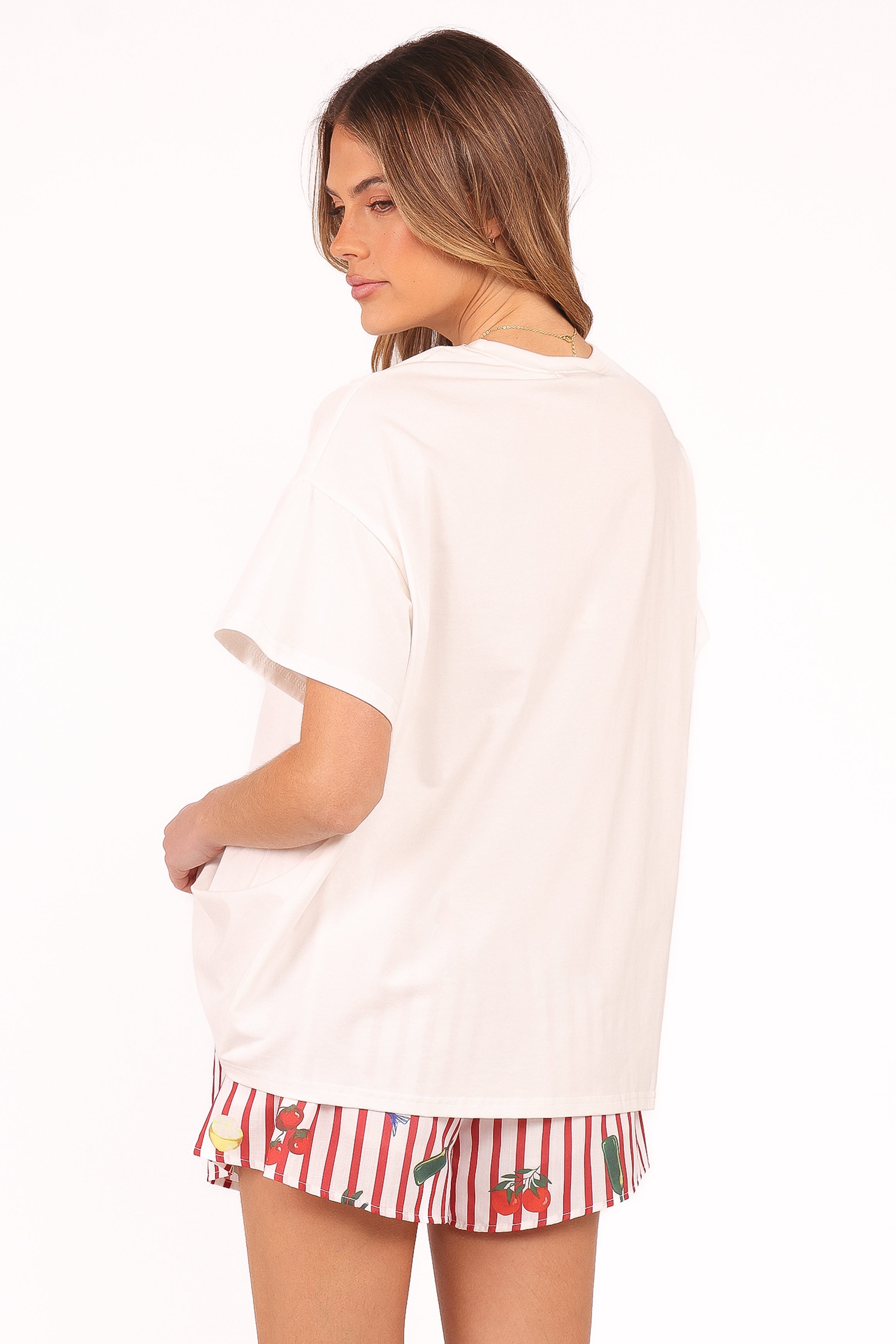 Krystal Short Set - Red Stripe