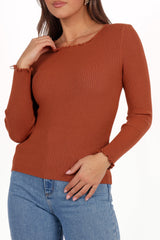 Kya Knit Top - Rust