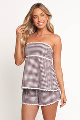 Kyle Two Piece Set - Chocolate Gingham