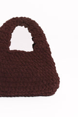 Lani Knitted Handbag - Chocolate
