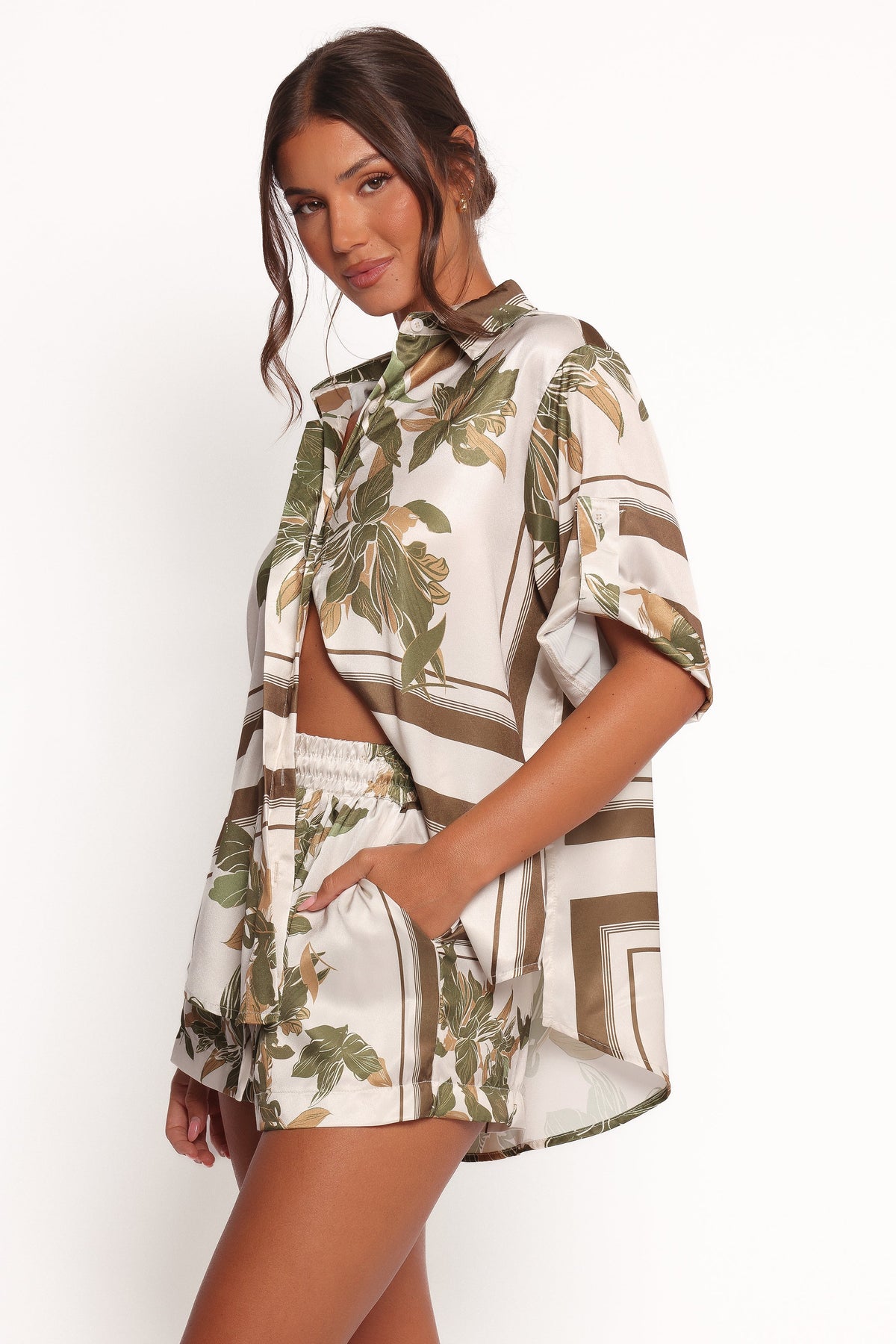 Lara Shirt - Olive Print