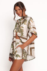 Lara Shirt - Olive Print