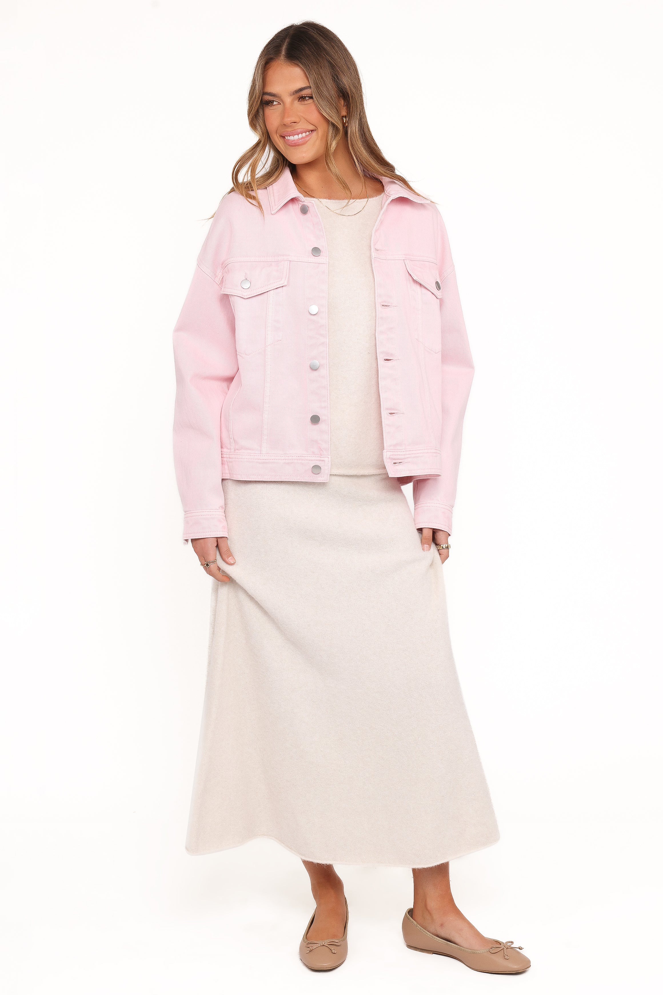 Larosa Denim Jacket - Dusty Pink
