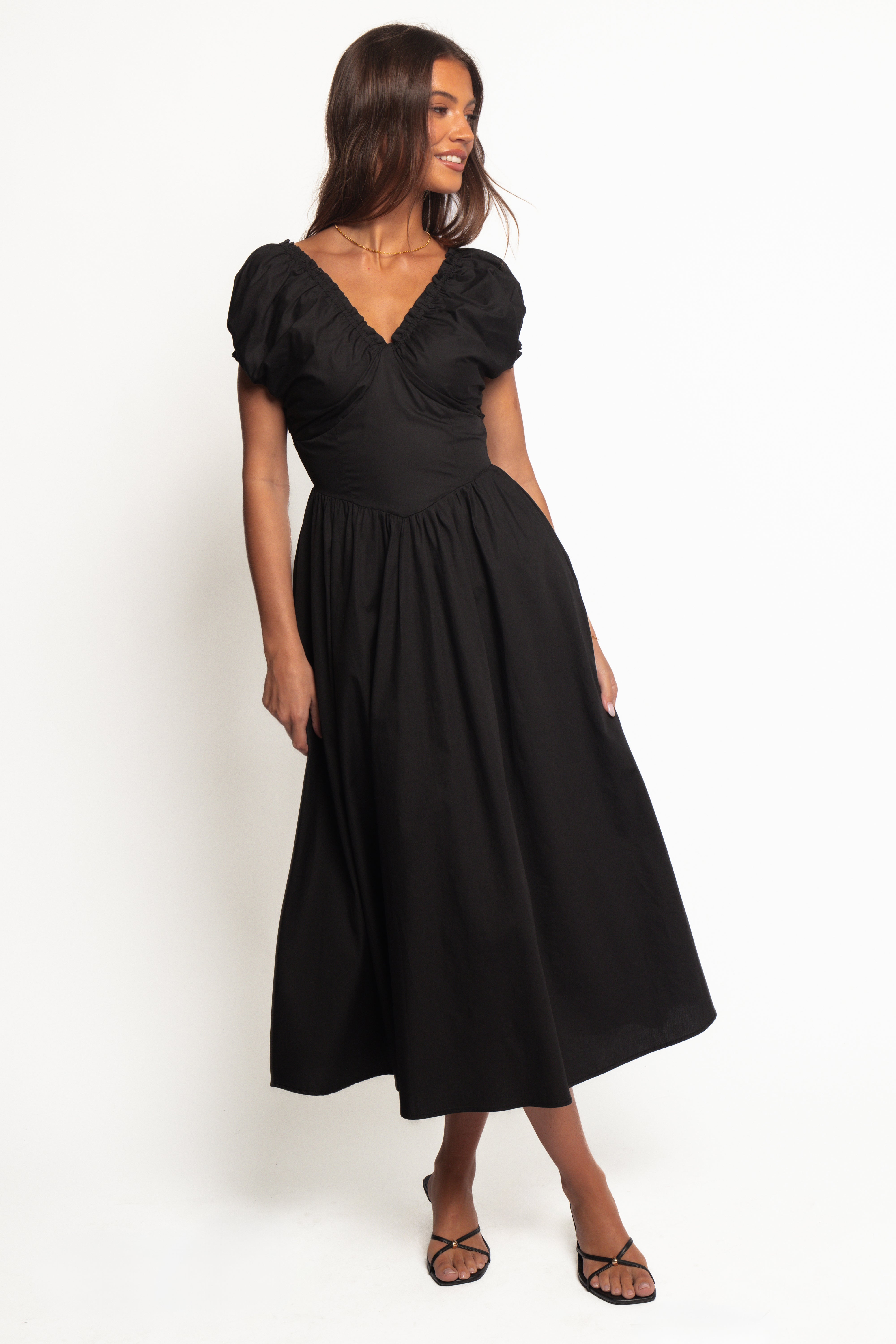 Larson Midi Dress - Black
