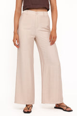 Lauren Wide Leg Pant - Beige