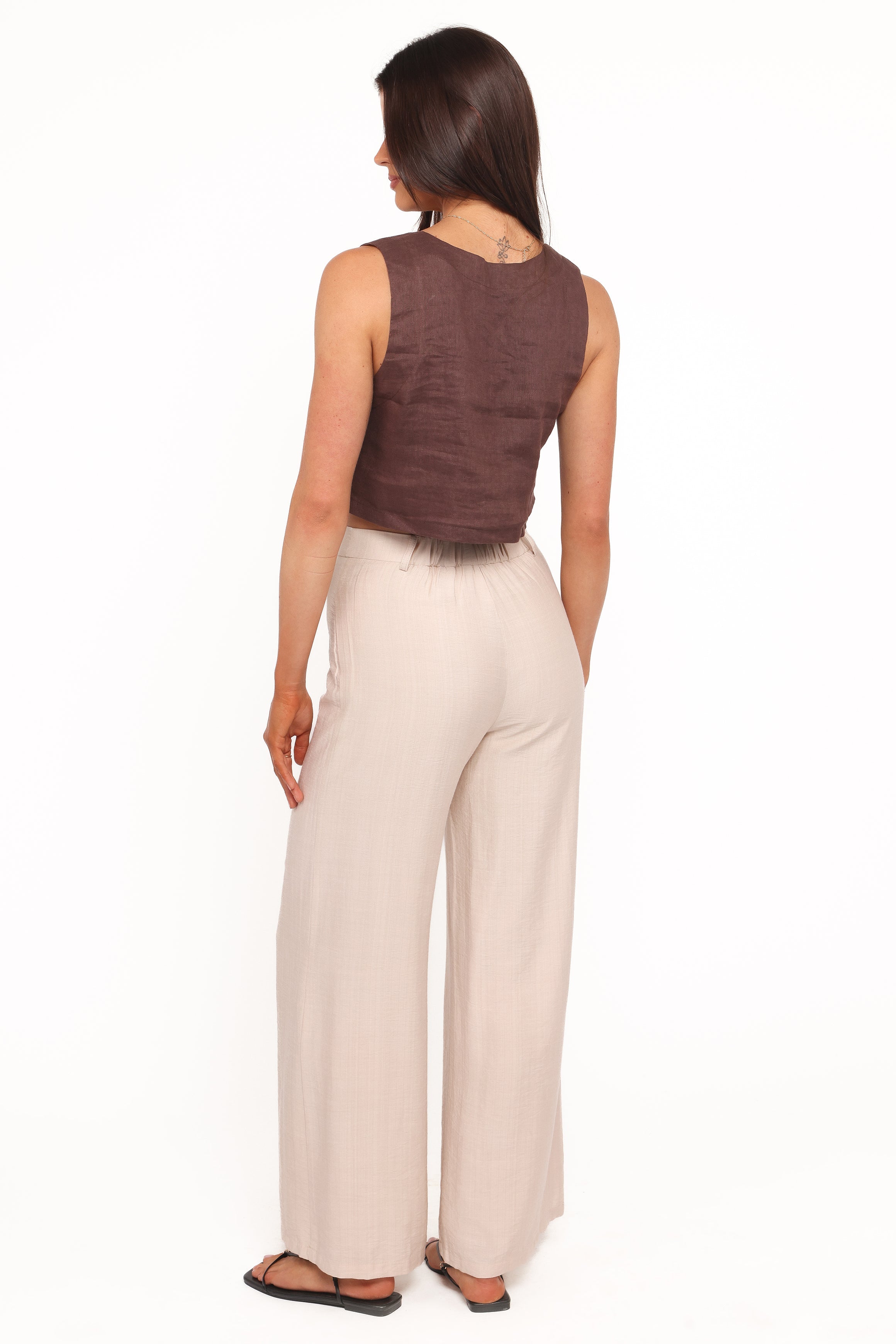 Lauren Wide Leg Pant - Beige