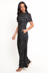 Lemao Jumpsuit - Black White