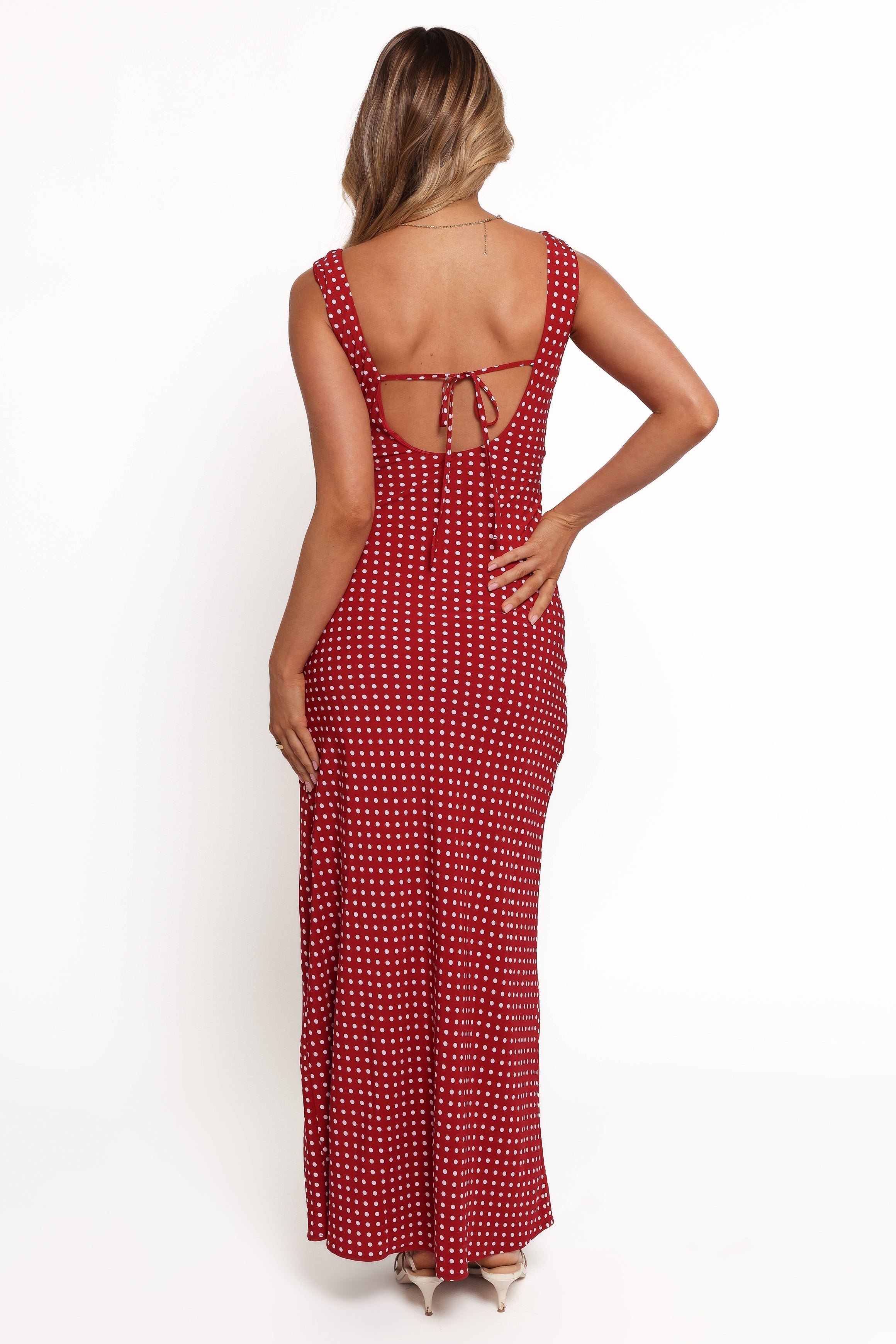 Leni Maxi Dress - Red Polka Dot