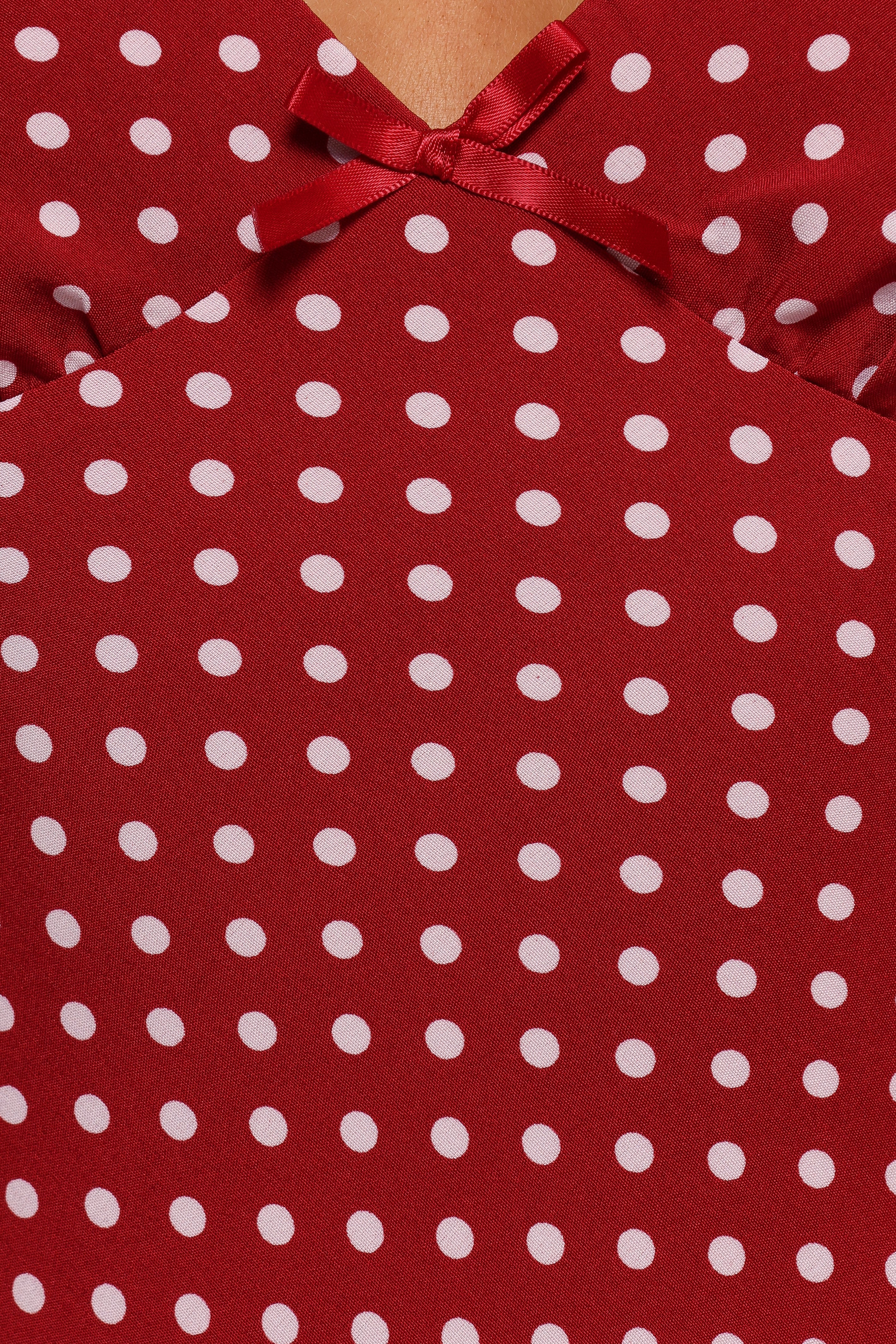 Leni Maxi Dress - Red Polka Dot